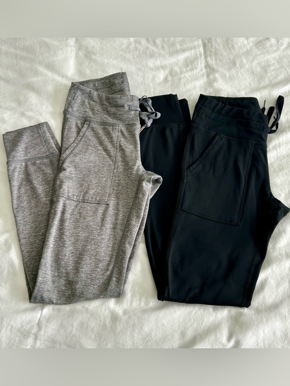 Aerie Warmup Leggings with pockets Black and Gray 2 Pair Size Small